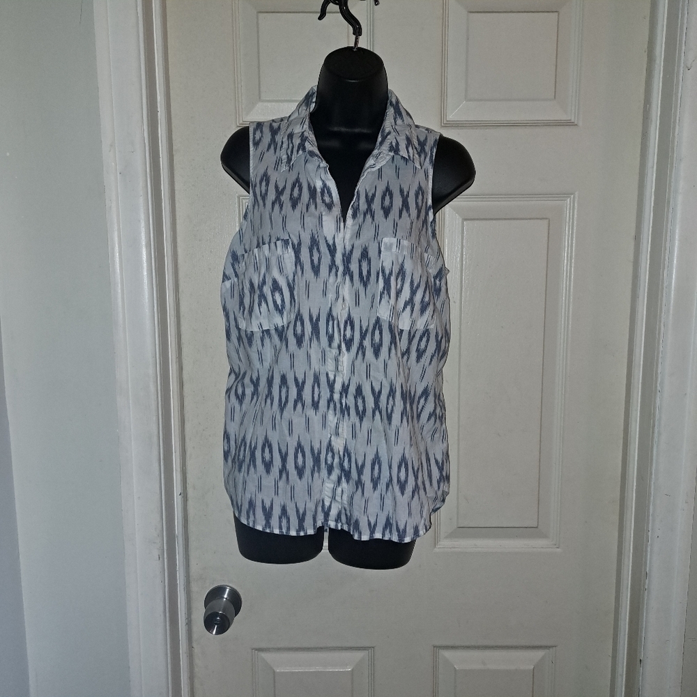 Faded Glory X and O Print tank top size medium